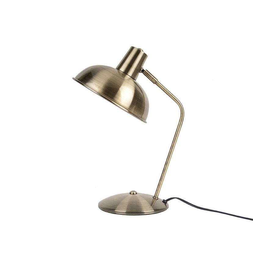 Tafellamp matzwart antiek goud ijzer 37,5x19,5 cm