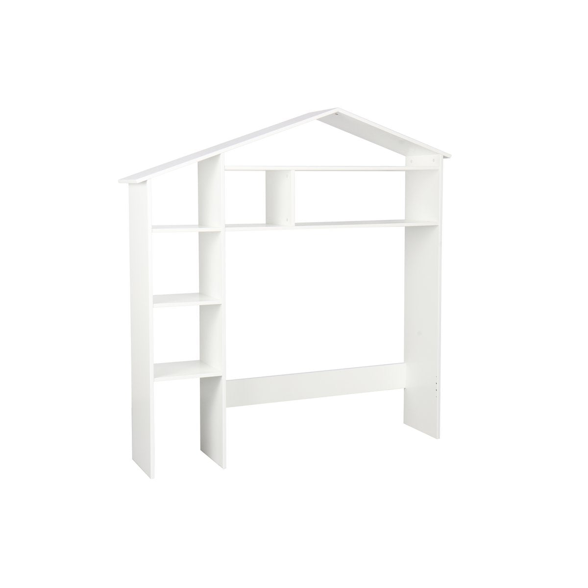 Huisvormige Plank Met Zeven Open Planken Voor Kinderkamer