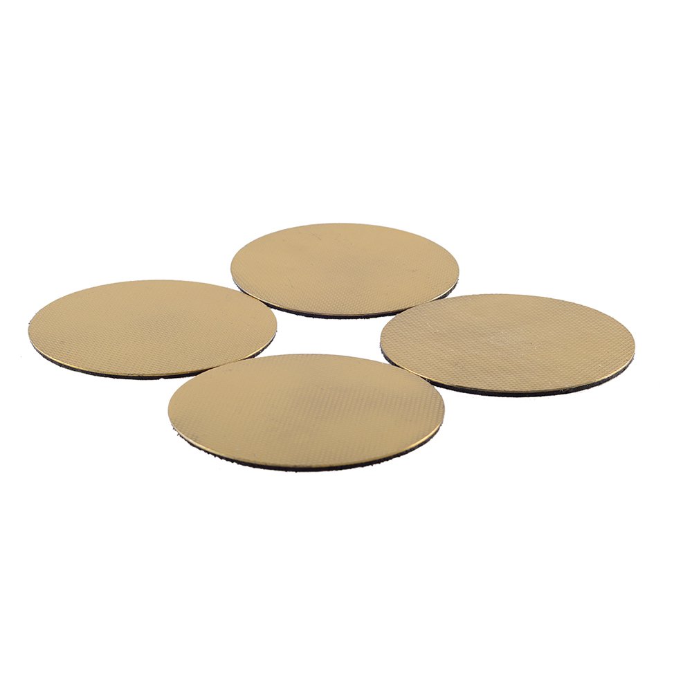 Onderzetters glas goud 10x10 cm set van 4