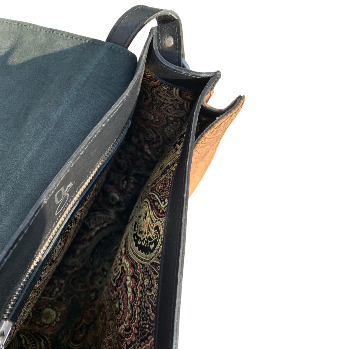 Handtas XL kurk leer zwart