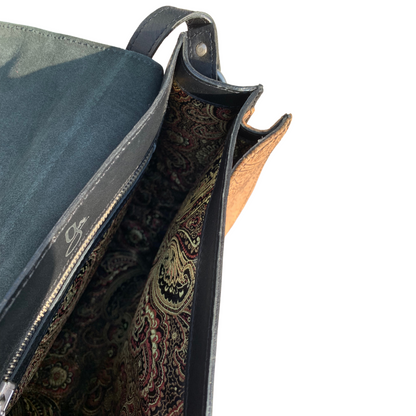 Handtas XL kurk leer zwart