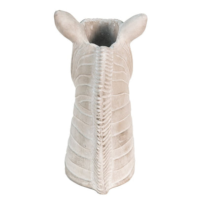 Bloempot zebra 21x13x26 cm grijs keramiek