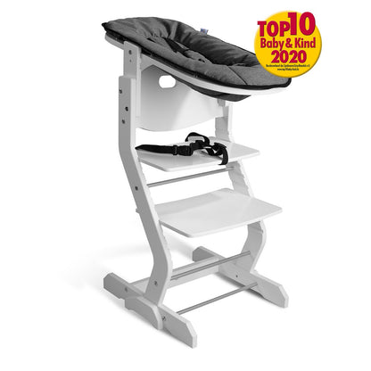tiSsi® baby opzetstuk beuken WIT - hoes antraciet voor kinderstoel