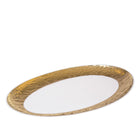 Ovaal gerecht 36,5 cm wit goud porselein