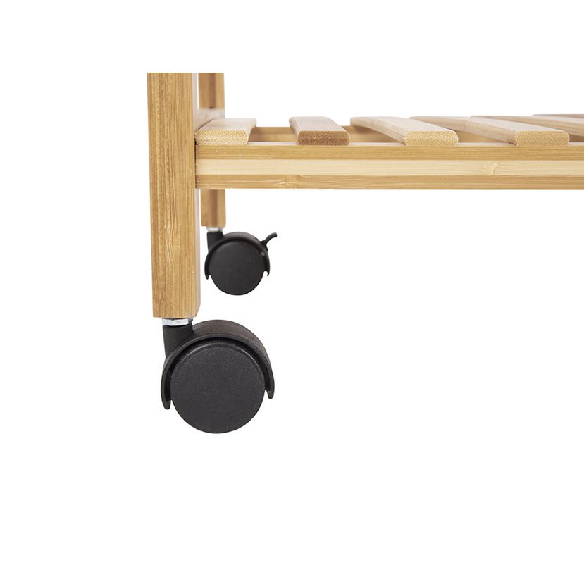 Kledingrek bamboe 113x165 cm met wielen