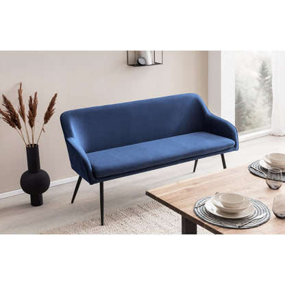 Bench 160 cm velvet blue