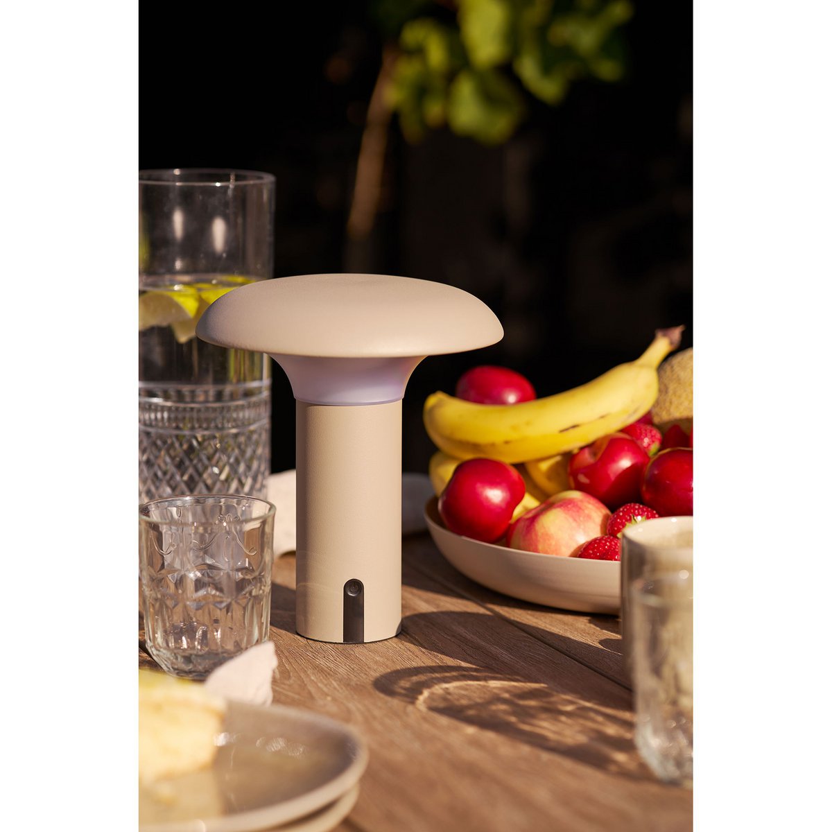 Ramsey LED lamp, rechargeable, beige
