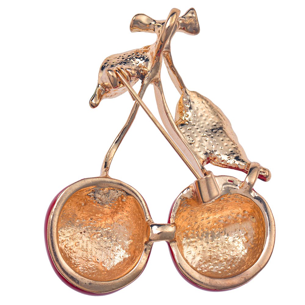 Brooch Women Red, Metal