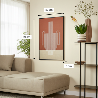 Wanddecoratie 90x60x3 cm donkerbruin