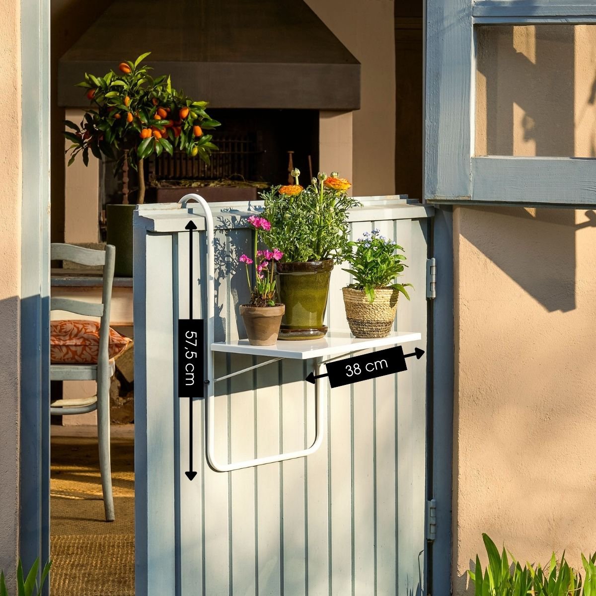 Side table outdoor Seattle White