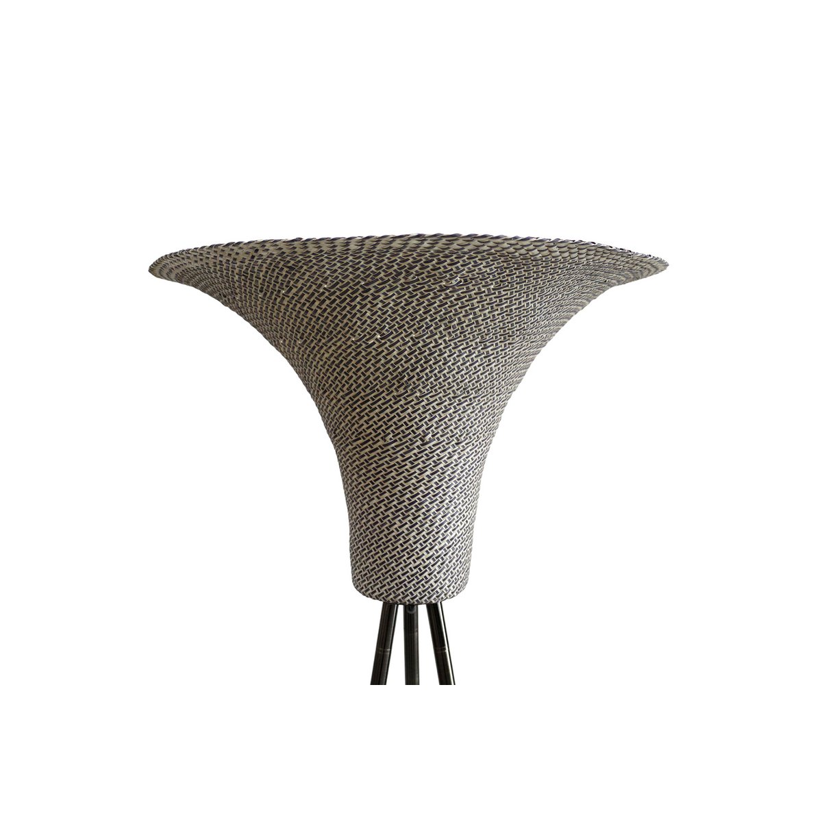 Staande lamp palmblad naturel zwart 152 cm