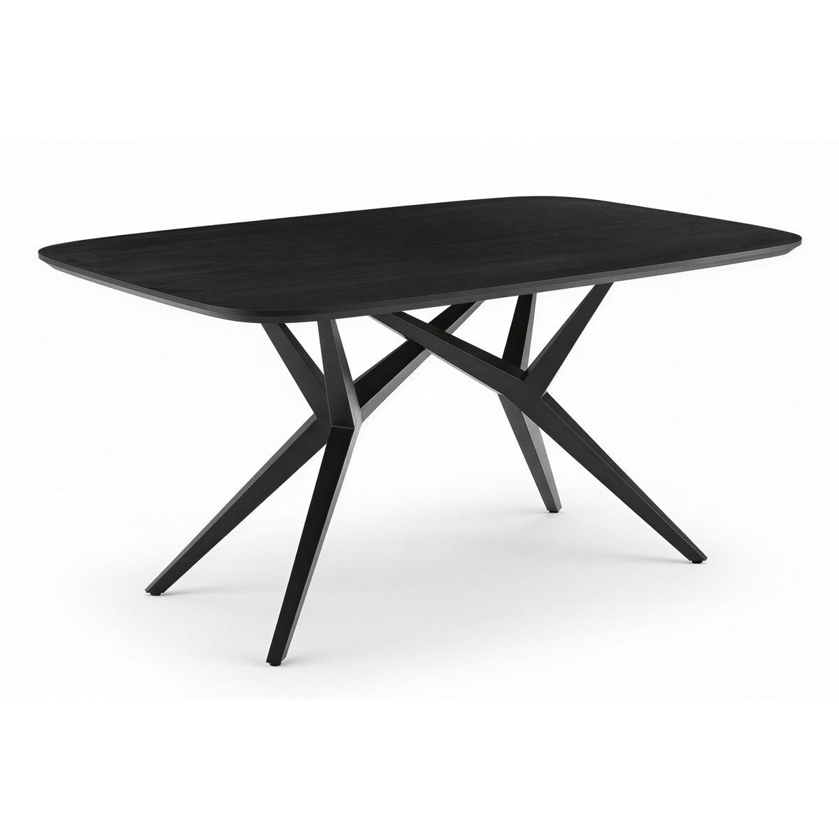 Dining table 240x100 cm, Mango top, antique black steel frame
