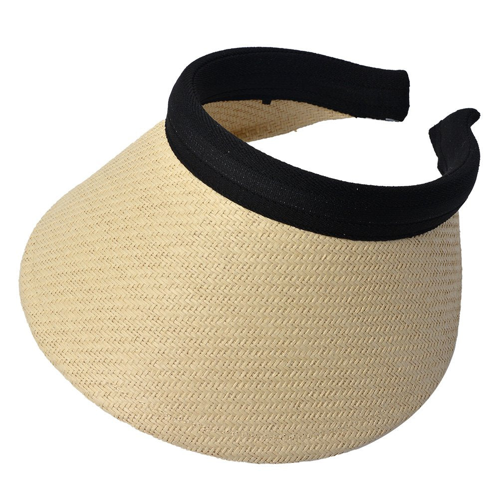 Zonneklep papier beige zwart