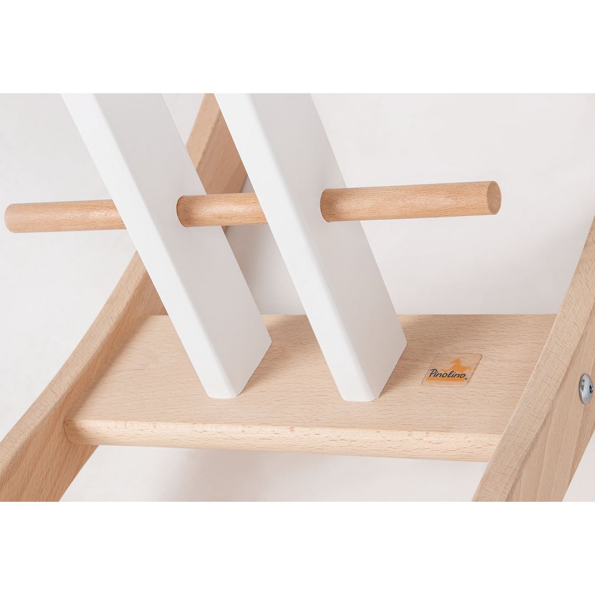 Rocking Horse "Pinolino" with ring, white/natural