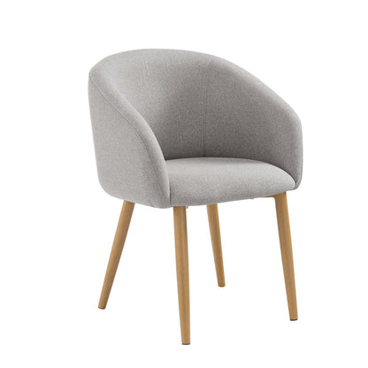 Fauteuilset 2 stuks structuurstof taupe