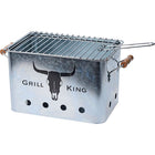 Grilplaat zink 32x20x20 cm met houten handvatten