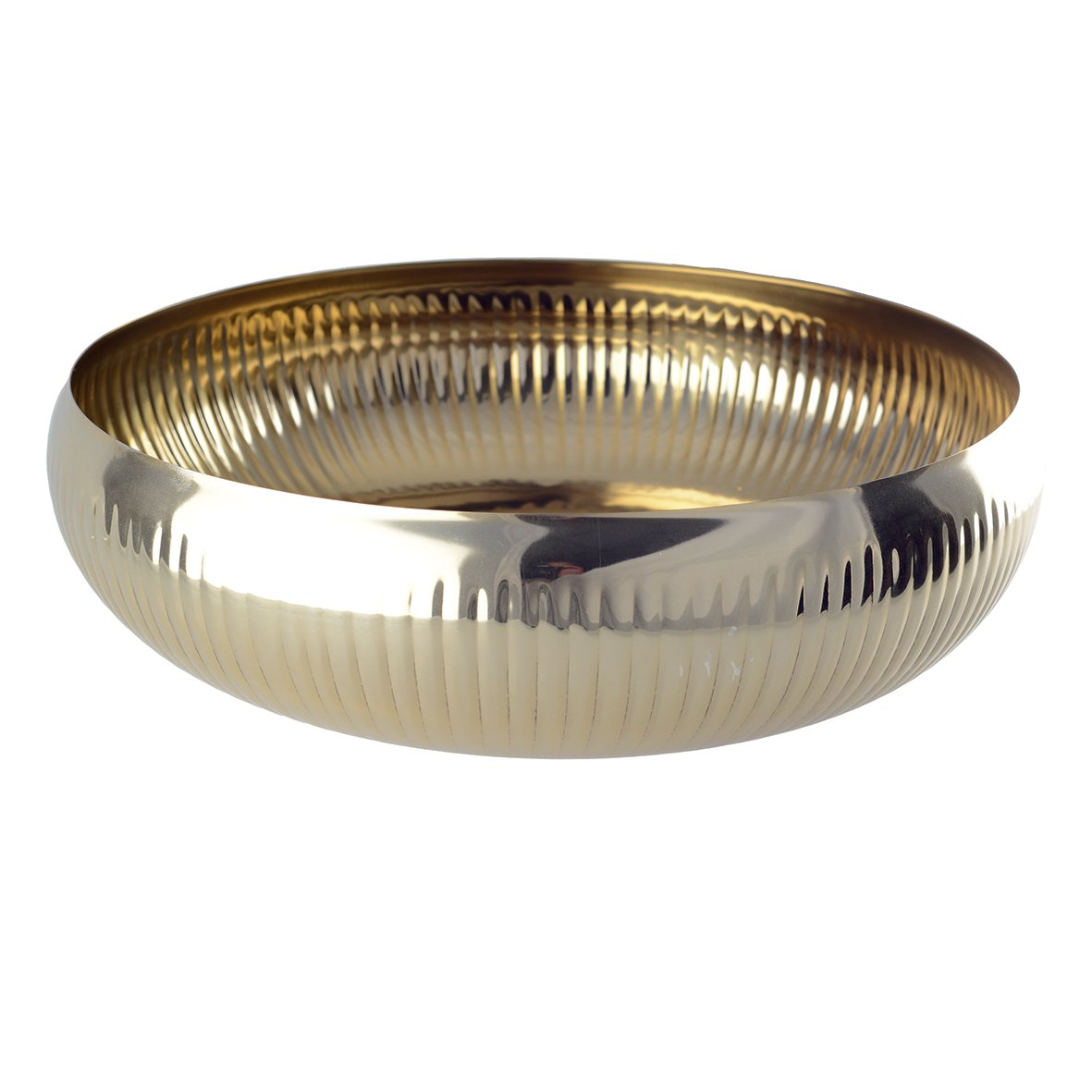Fruitschaal 36 cm gouden gekoppeld patroon