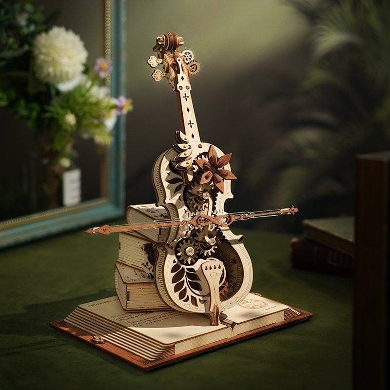 Muziekdoos hout 3D puzzel Magic Cello AMK63