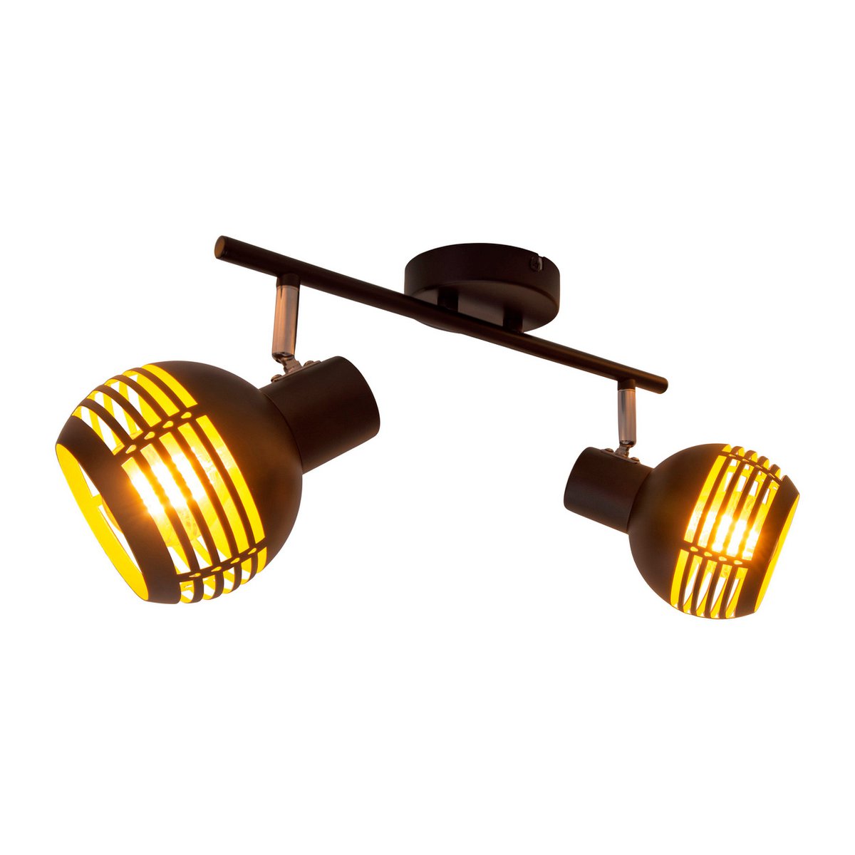 Casco Tweeweg Wand En Plafondlamp Metaal Zwart Goud E27