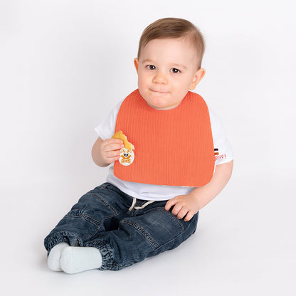 Organic cotton bib with strawberry