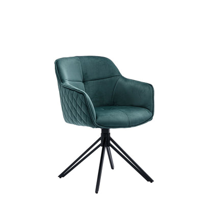 Fauteuil met honingraatquilt groen