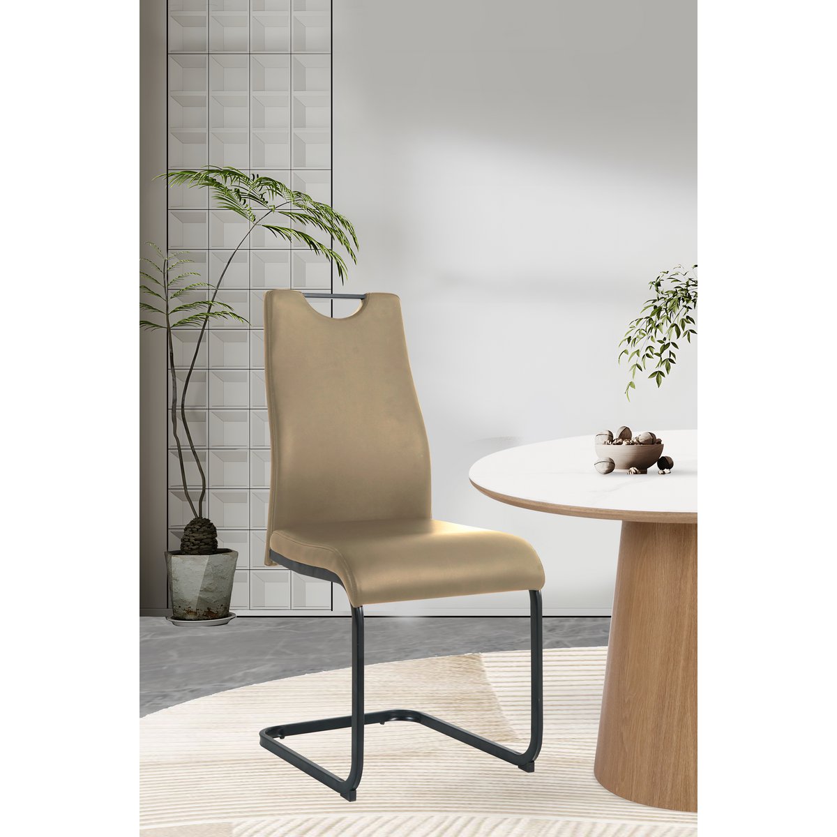 Sledestoelen set van 2 kunstleer zwart