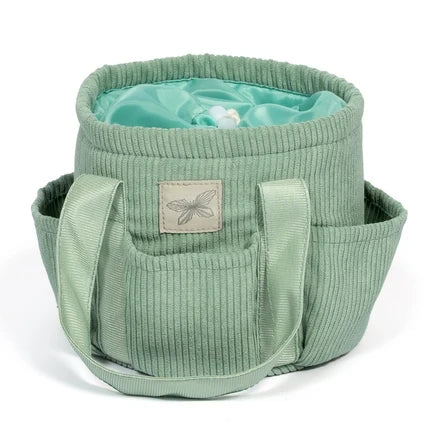 Verzorgingstas stokpaard groen corduroy