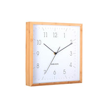 Wandklok 29 cm bamboe wit
