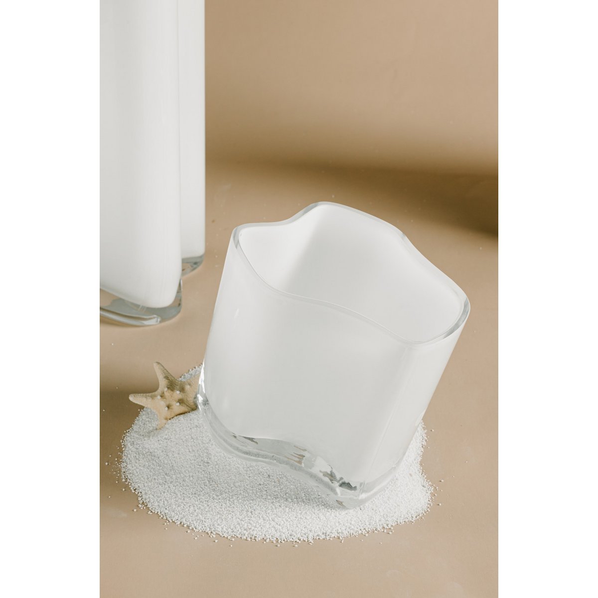 Vaas 13 cm glas wit