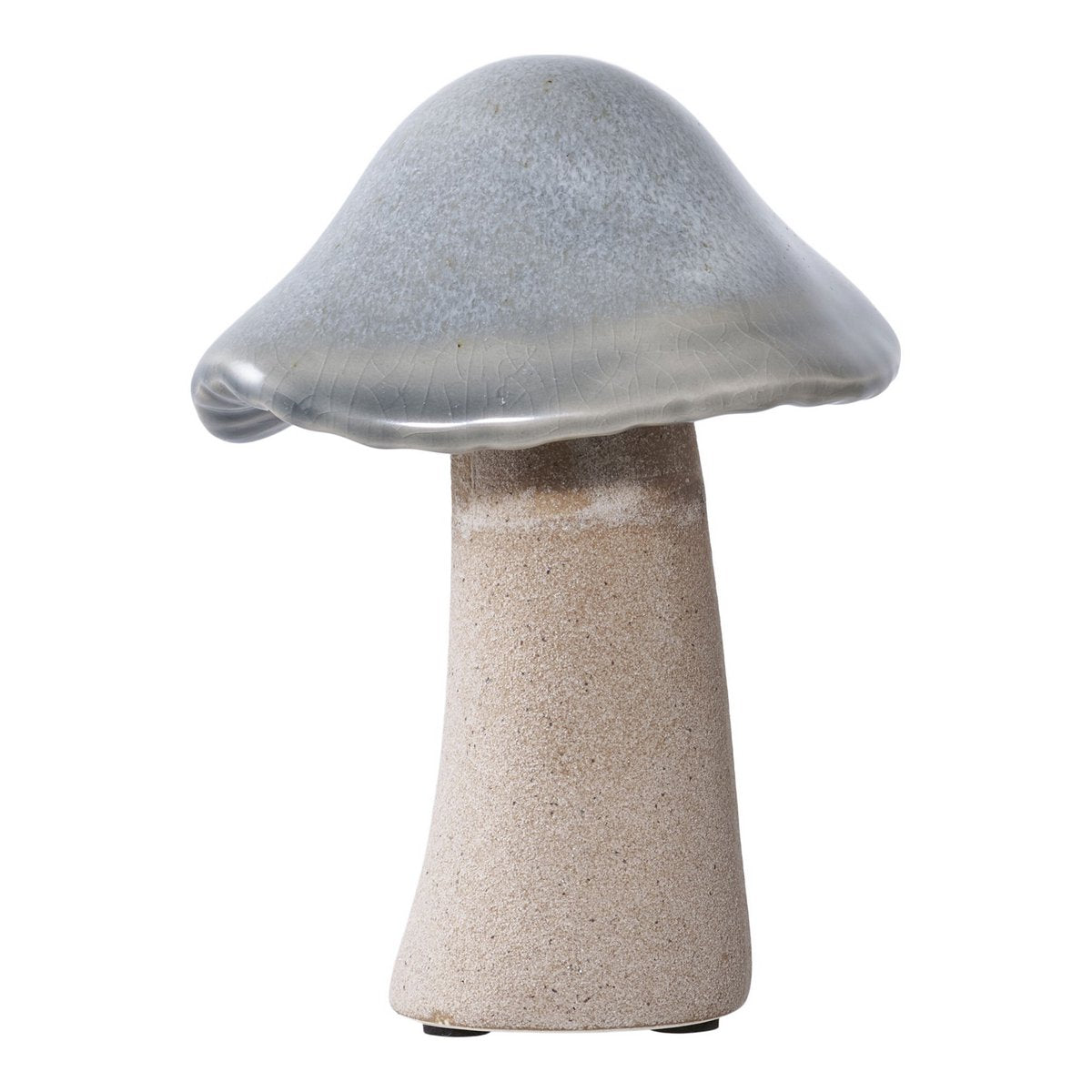 Decoratie paddestoelen keramiek 3 stuks blauw groen bruin