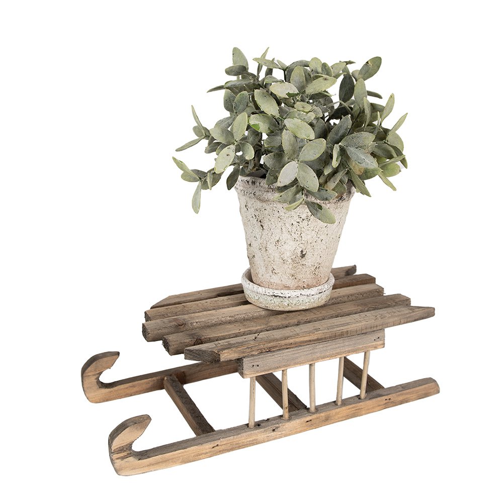 Decoratie Slee 35x15x10 cm Bruin Hout