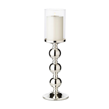 EDZARD kandelaar bamboe 43 cm verzilverd