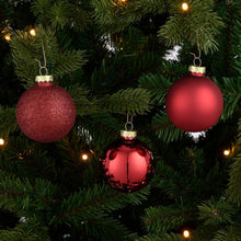 Kerstballen set 26 stuks glas rood