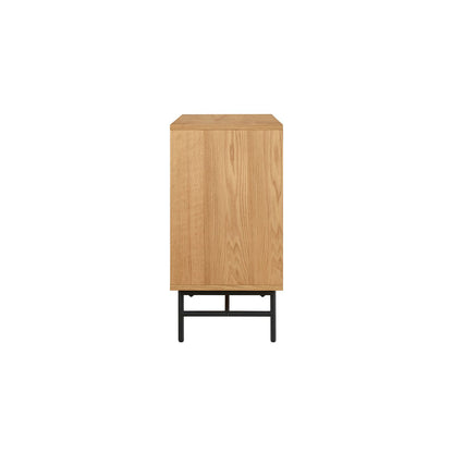 Chest of drawers 80 cm oak real wood veneer