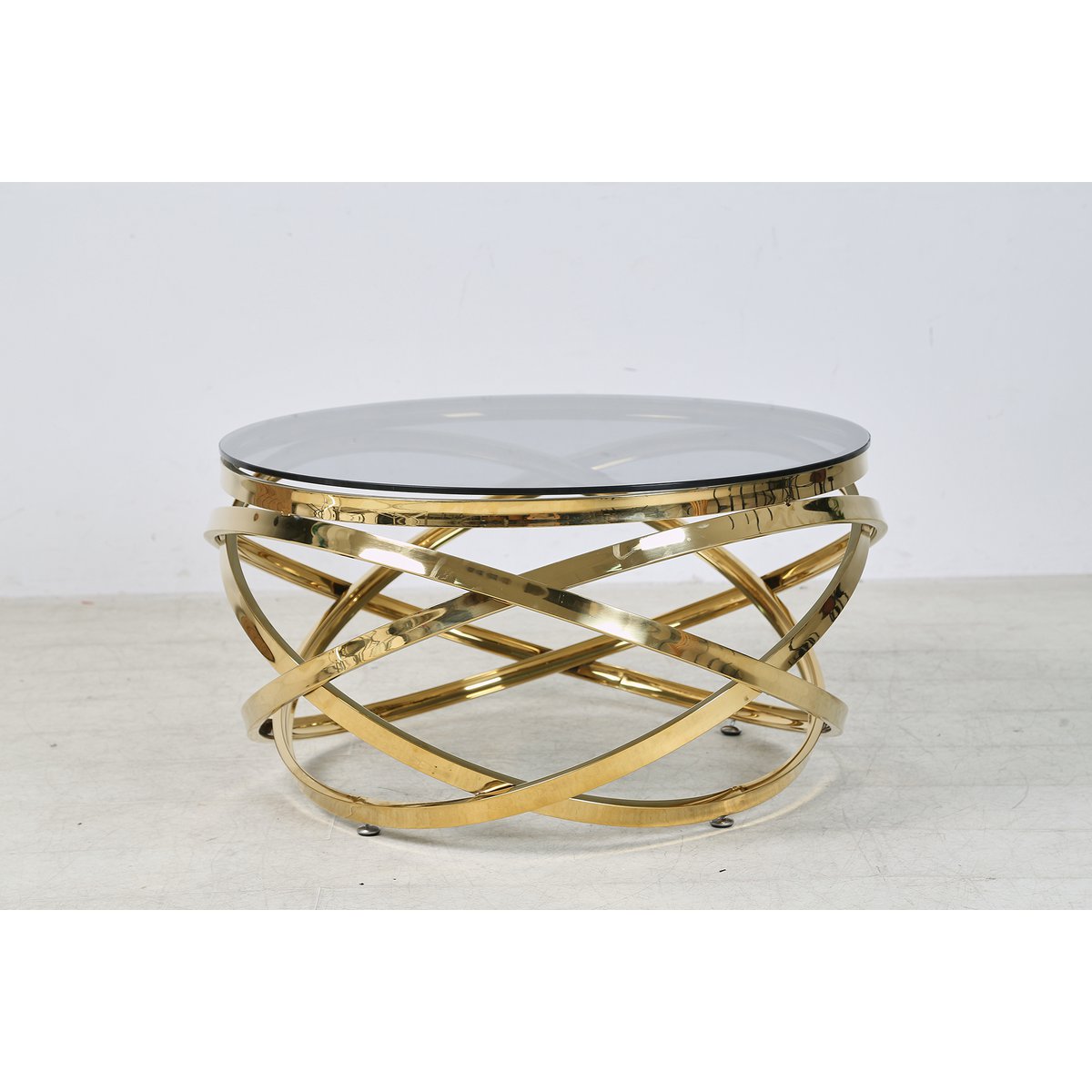 Salontafel Ø 80 cm goud grijs