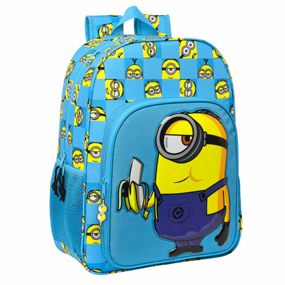 Minions Schoolrugzak Minions Minionstatic Blauw 33 X 42 X 14 Cm