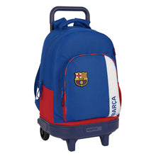 F.c. Barcelona Schoolrugzak Met Wielen F.c. Barcelona Blauw Kastanjebruin 33 X 45 X 22 Cm