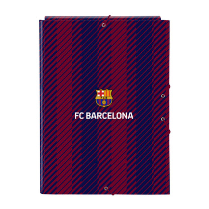 F.c. Barcelona Organiser Map F.c. Barcelona 24/25 Kastanjebruin Marineblauw A4 26 X 33.5 X 2.5 Cm