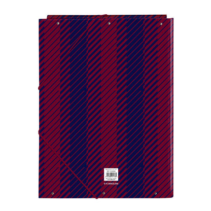 F.c. Barcelona Organiser Map F.c. Barcelona 24/25 Kastanjebruin Marineblauw A4 26 X 33.5 X 2.5 Cm