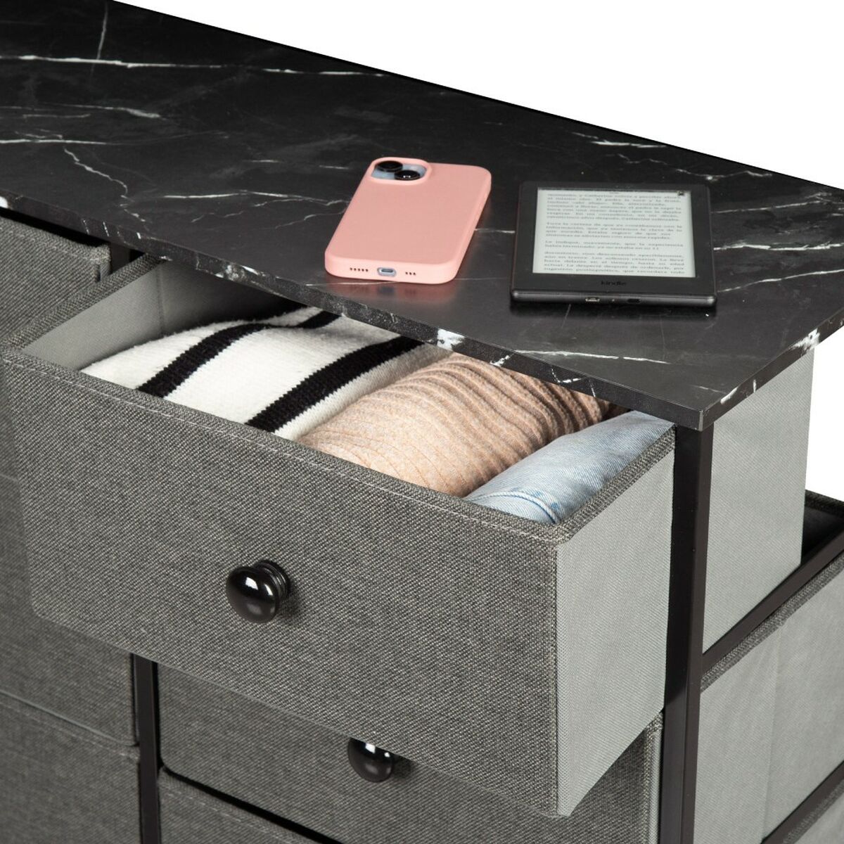 Max Home Ladenkast Max Home Grijs Marmer 80 X 62 X 30 Cm