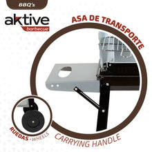 Aktive Kolenbarbecue Met Wielen Aktive Geëmailleerd Metaal 90 X 85 X 32 Cm Zwart