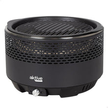 Aktive Barbecue Draagbare Aktive Rond Rook-Vrij Zwart Roestvrij Staal Ijzer 34 X 21,5 X 34 Cm