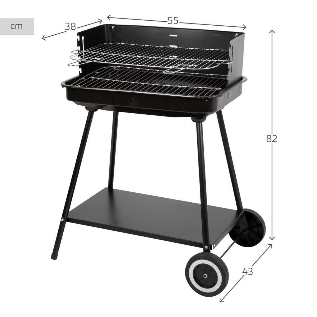 Aktive Barbecue Draagbare Aktive Roestvrij Staal Staal 55 X 82 X 43 Cm