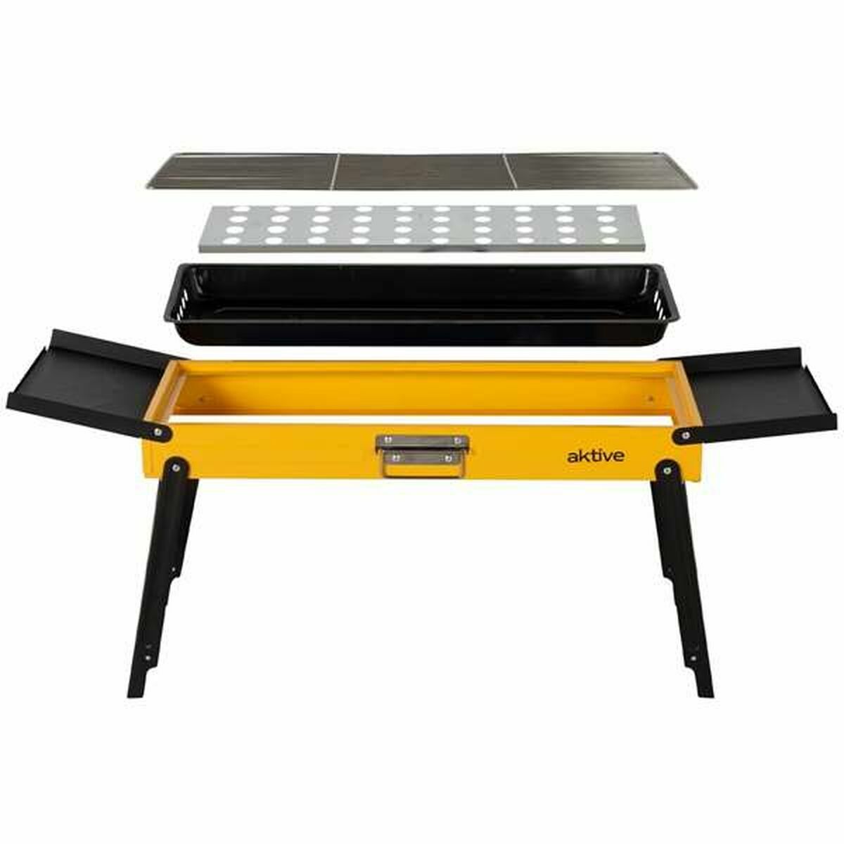 Aktive Barbecue Draagbare Aktive Staal 89 X 32 X 22 Cm Geel