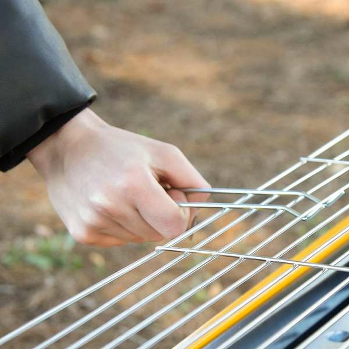 Aktive Barbecue Draagbare Aktive Staal 89 X 33 X 33 Cm Geel