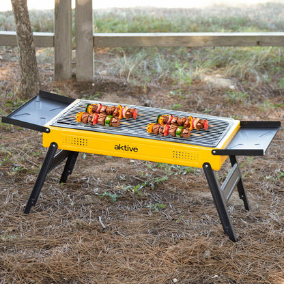Aktive Barbecue Draagbare Aktive Staal 89 X 33 X 33 Cm Geel