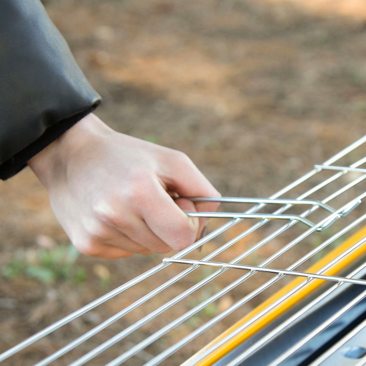 Aktive Barbecue Draagbare Aktive Staal 89 X 33 X 33 Cm Geel