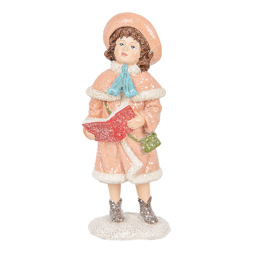 Decoratiebeeld kind 7x8x18 cm blauw kunststof