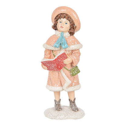 Decoratiebeeld kind 7x8x18 cm blauw kunststof