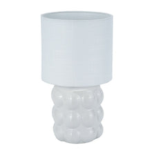 Versa Bureaulamp Versa Wit Linnen Keramisch 17 X 30 Cm